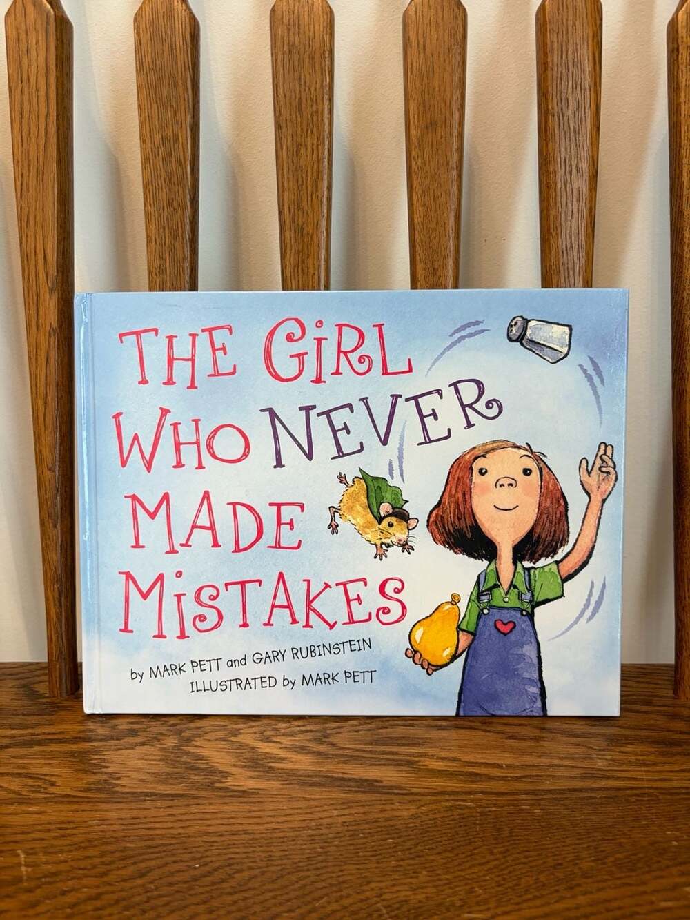 The Girl Who Never Made Mistakes by Mark Pett and Gary Rubinstein Hardcover Book